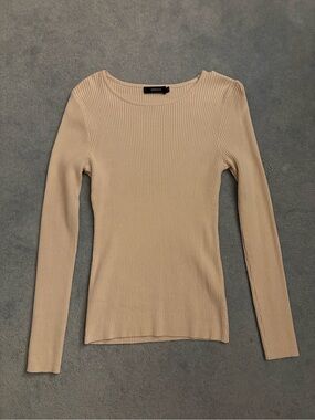 Tan Ribbed Long Sleeve